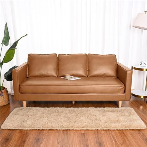 Soft Shag Runner Rug for Bedroom,2x6 Feet Fluffy Rugs with Non-Slip Bottom,Beige - Picture 2 of 6